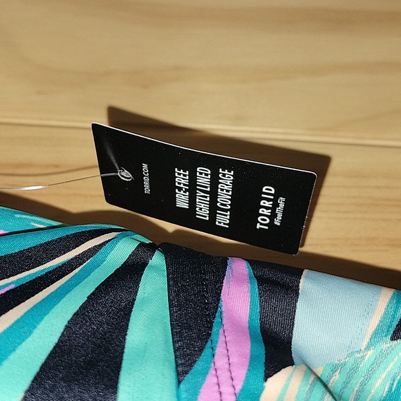 NWT | Torrid Wireless Mesh High Neck One Piece Swimsuit | Size 2 - Picture 5 of 7